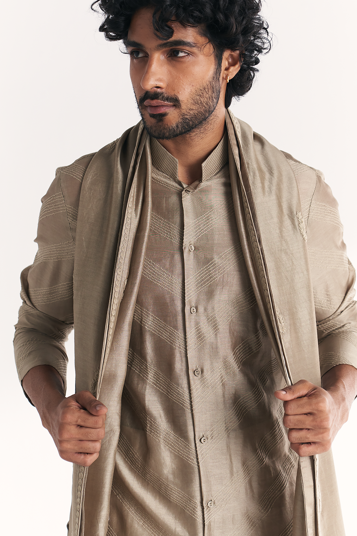 Ellahi Grey Kurta Set