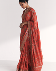 Khwab Tangerine Saree