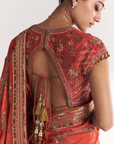 Khwab Tangerine Saree