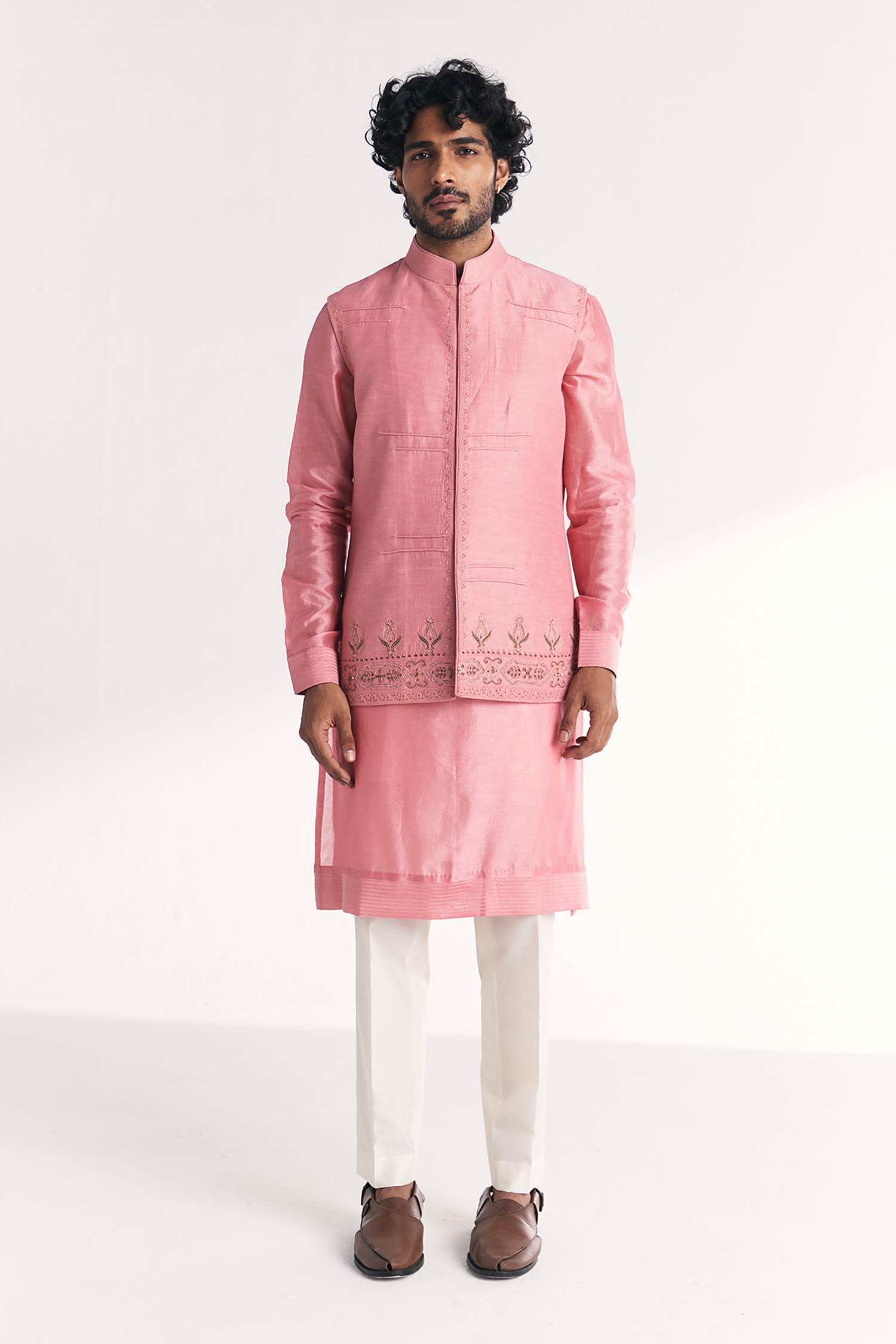 Jal Pink Nehru Jacket Set