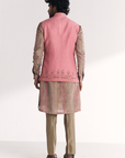 Dino Pink Nehru Jacket Set