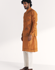 Mahwar Mustard Nehru Jacket Set