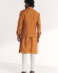 Mahwar Mustard Nehru Jacket Set