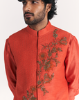 Rawal Tangerine Nehru Jacket Set