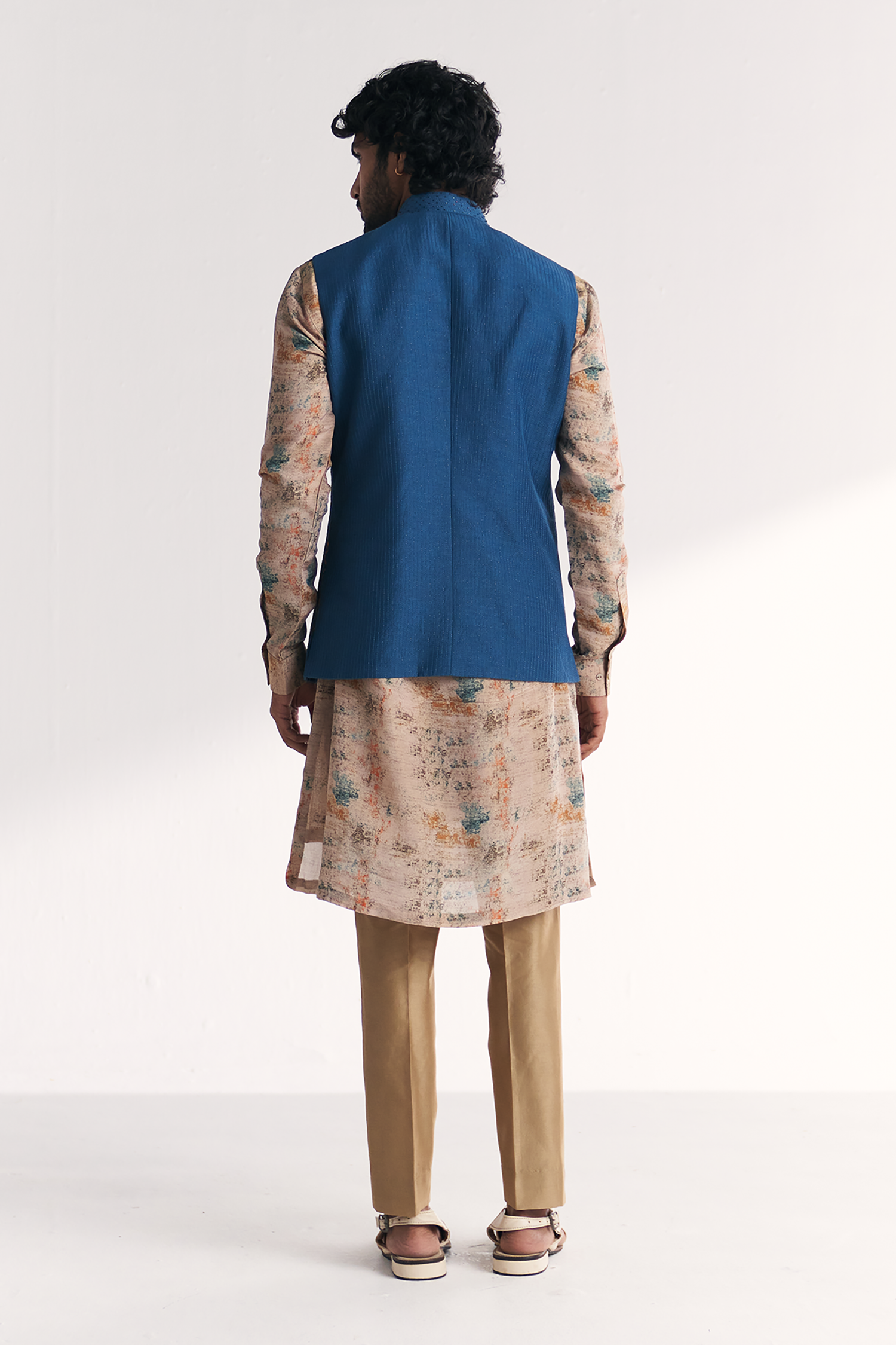 Musawir Blue Nehru Jacket Set