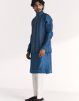 Shahid Blue Nehru Jacket Set