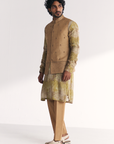 Dilawar Green Nehru Jacket Set