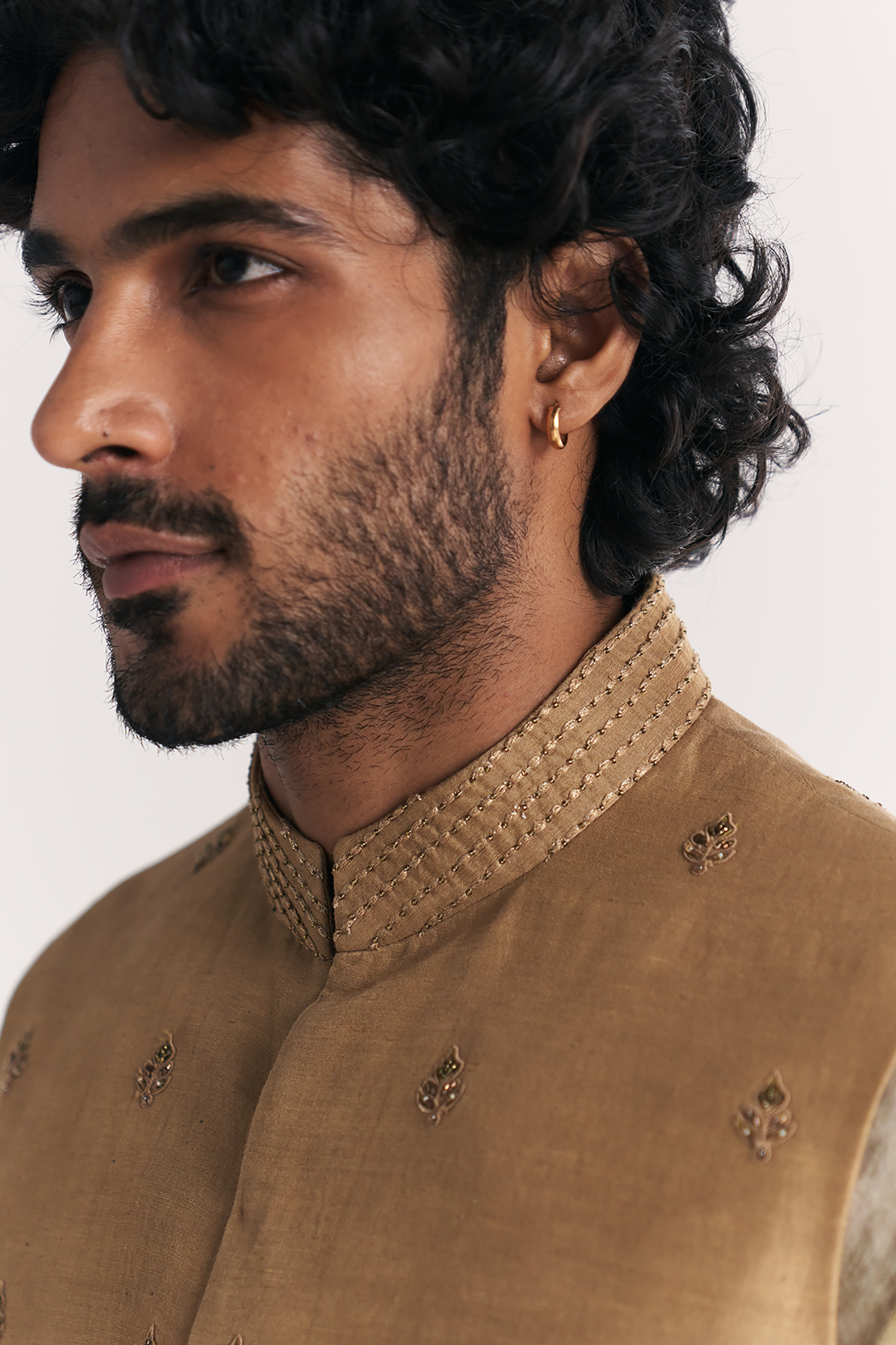 Dilawar Green Nehru Jacket Set