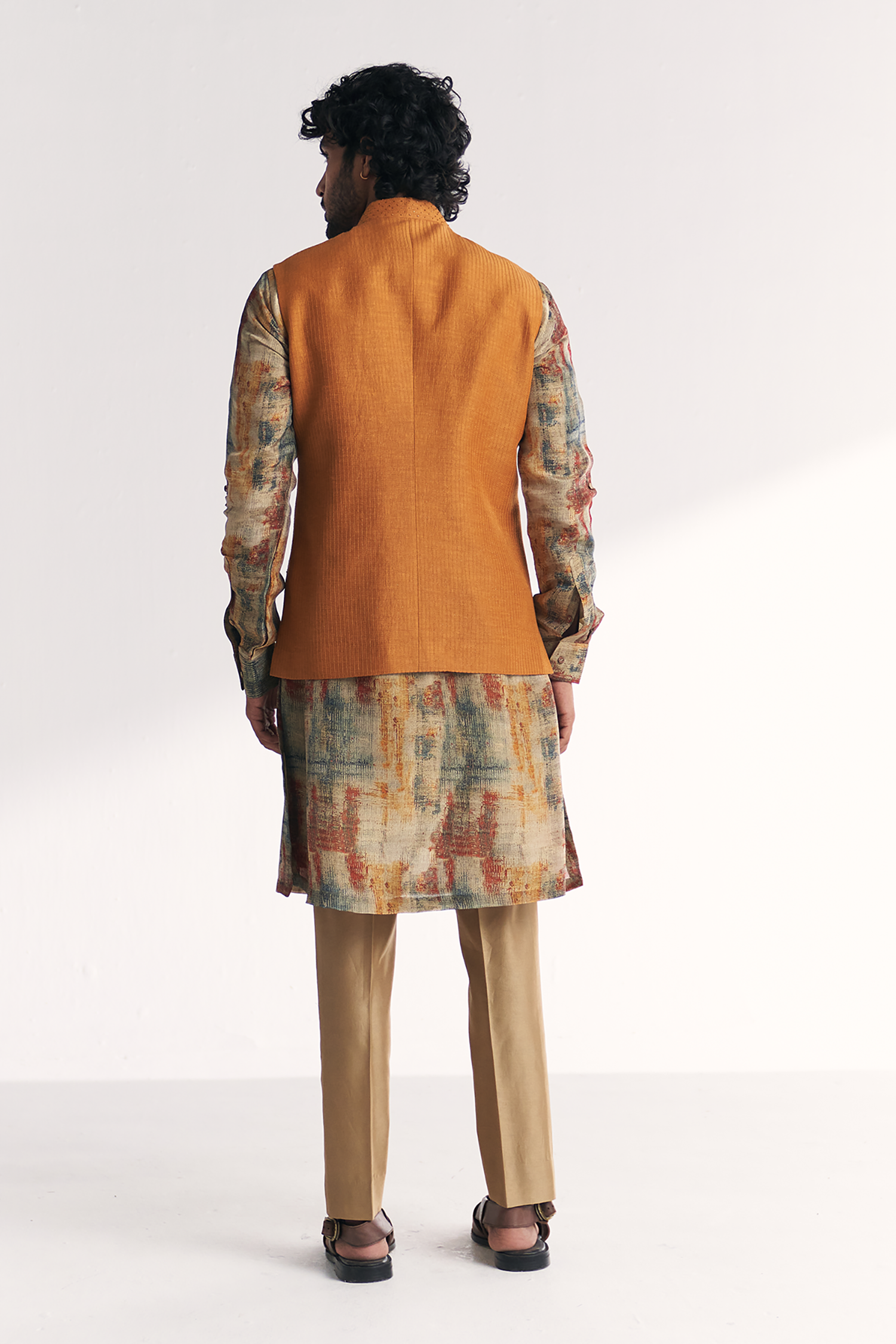 Janak Mustard Nehru Jacket Set