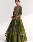 Rangooli Green Lehenga Set