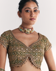 Rangooli Green Lehenga Set