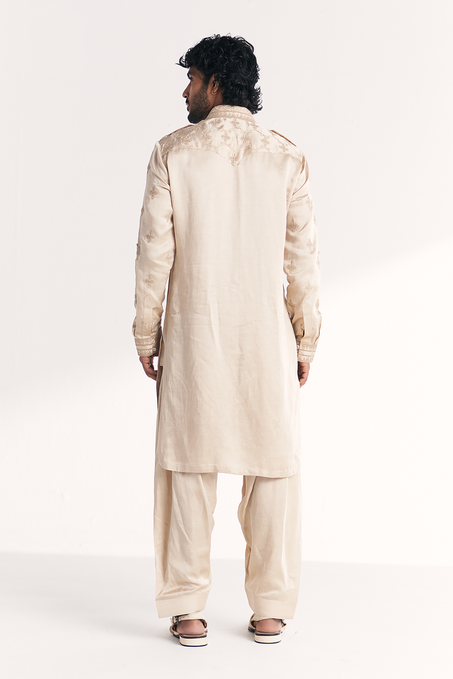Athar Ivory Pathani Kurta Set