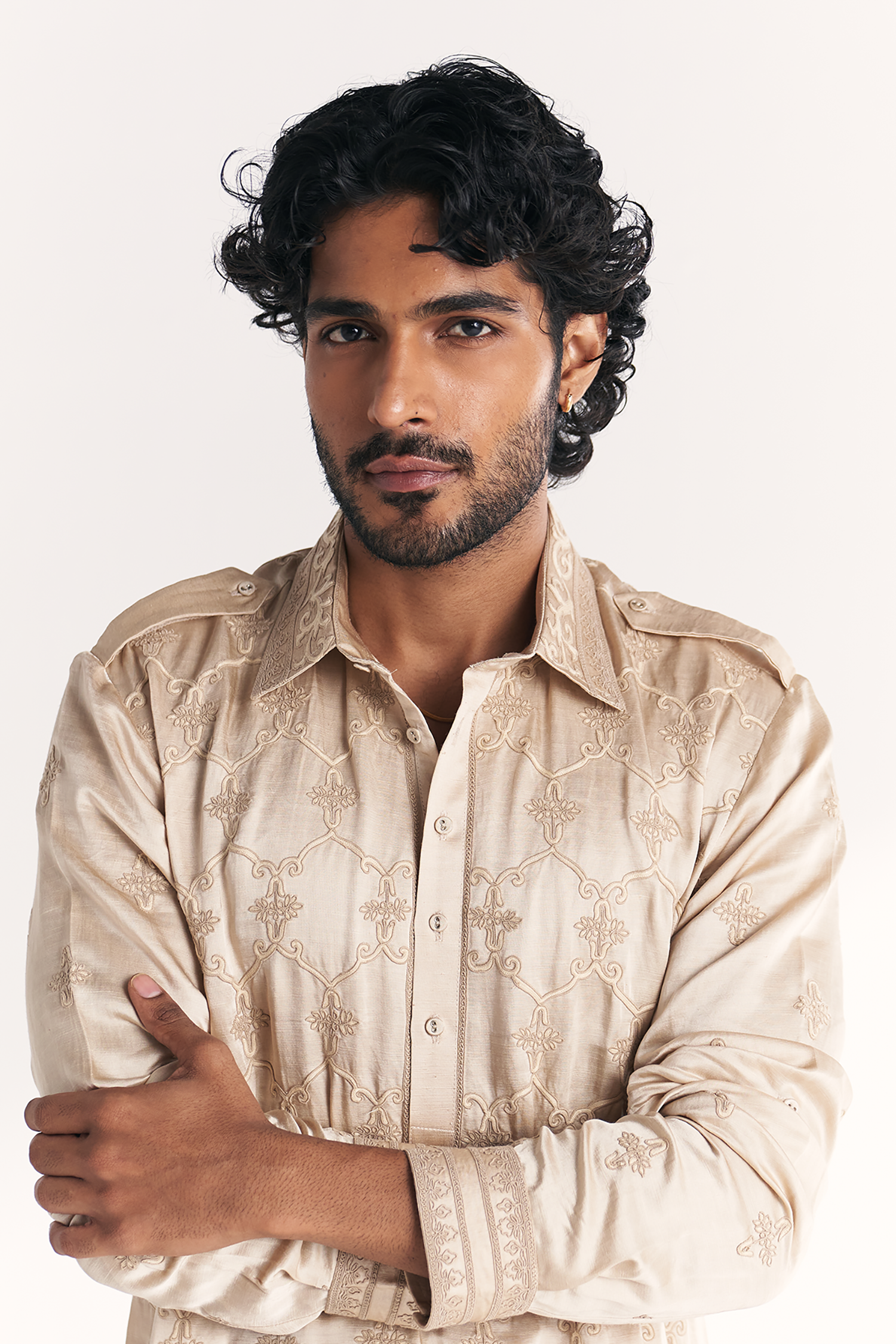 Athar Ivory Pathani Kurta Set