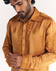 Nazir Mustard Pathani Kurta Set