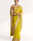Rangeela Lime Green Saree