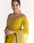 Rangeela Lime Green Saree