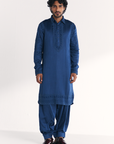 Jalal Blue Pathani Kurta Set