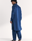 Jalal Blue Pathani Kurta Set