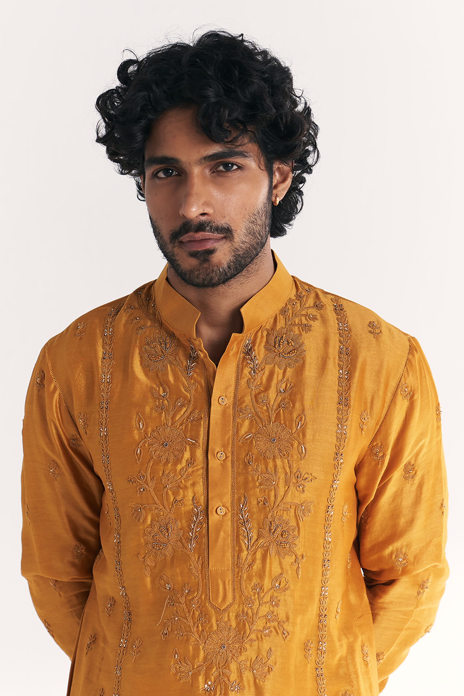 Qamar Mustard Kurta Set