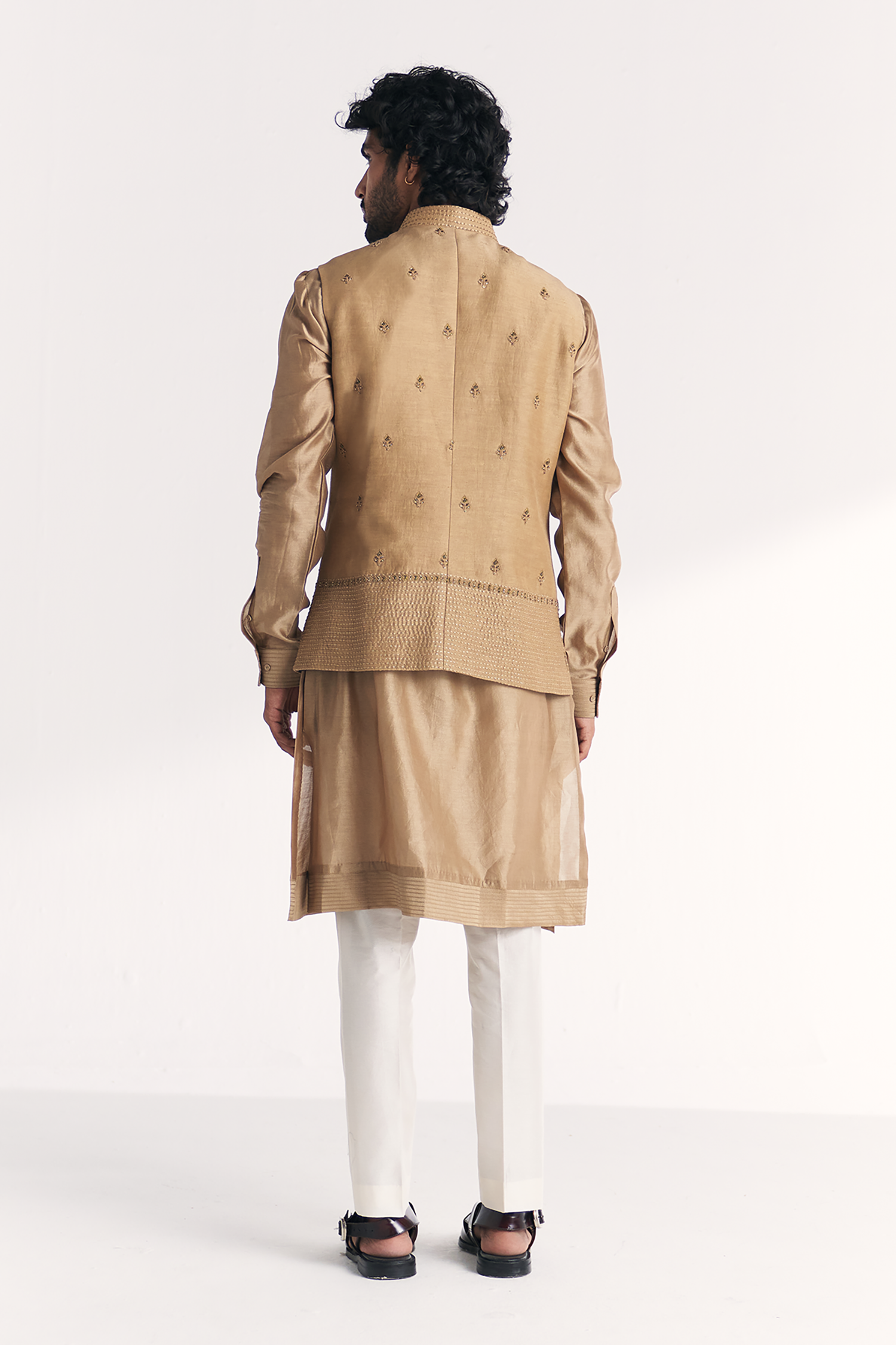 Yawar Green Nehru Jacket Set