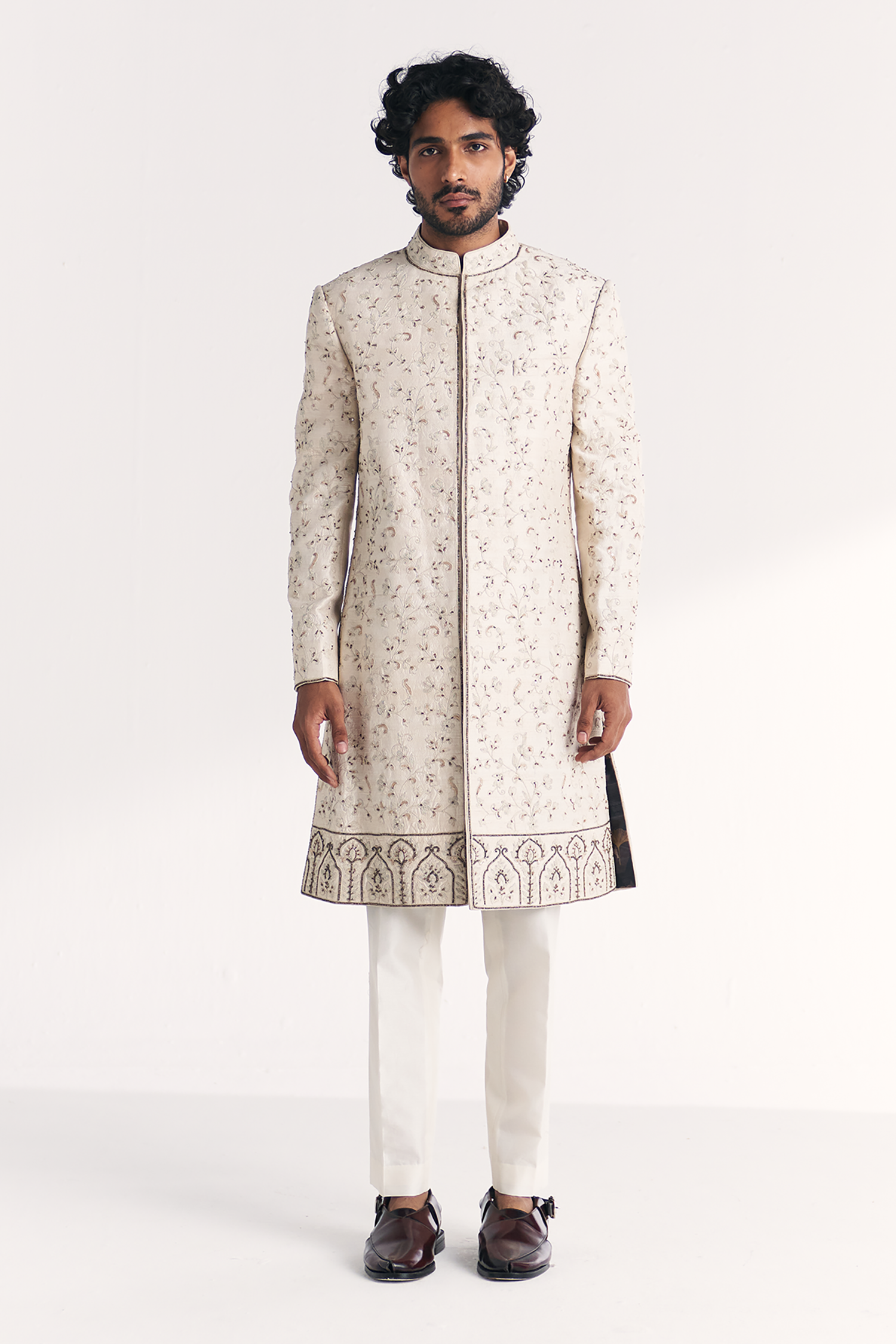 Vyom Ivory Achkan Set