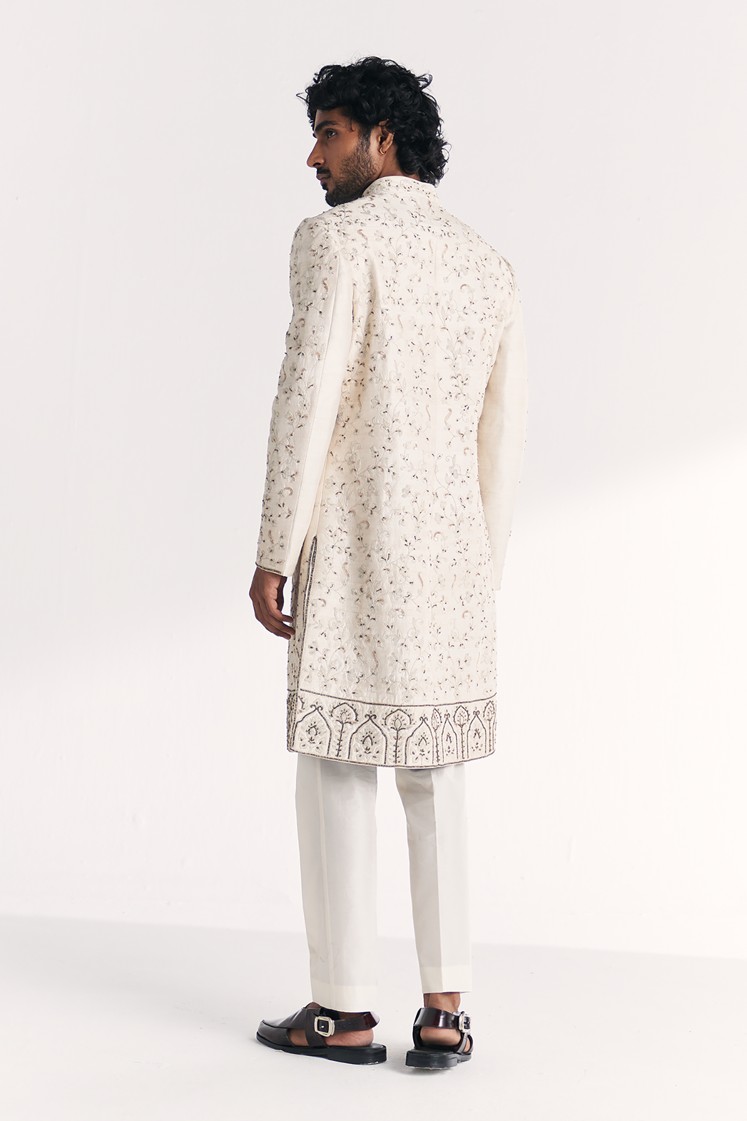 Vyom Ivory Achkan Set