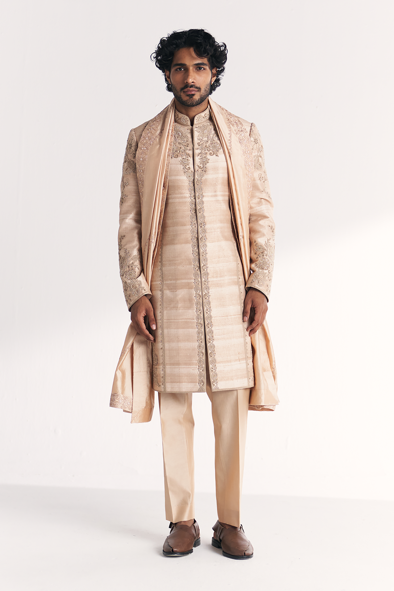 Utsav Ivory Achkan Set