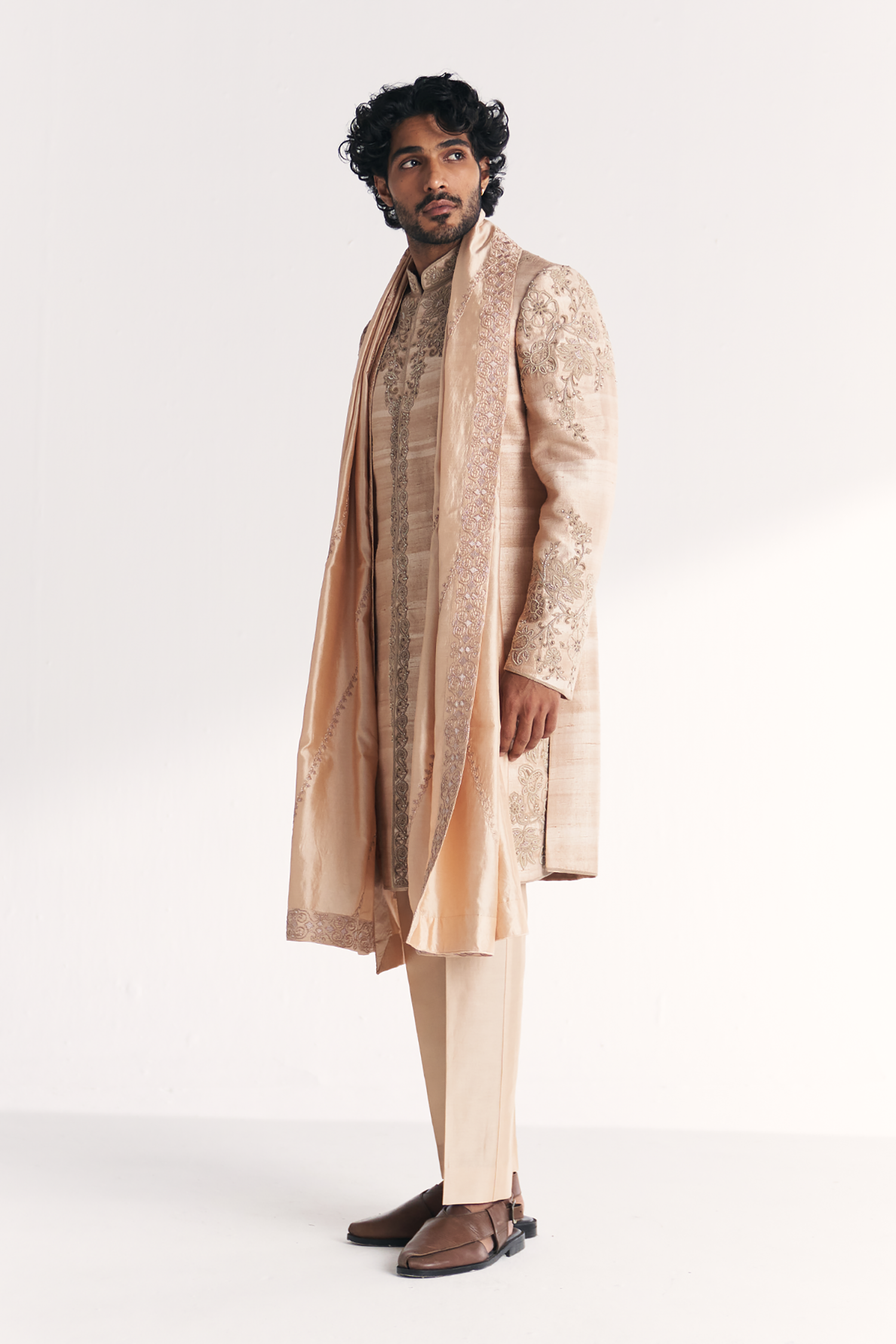 Utsav Ivory Achkan Set