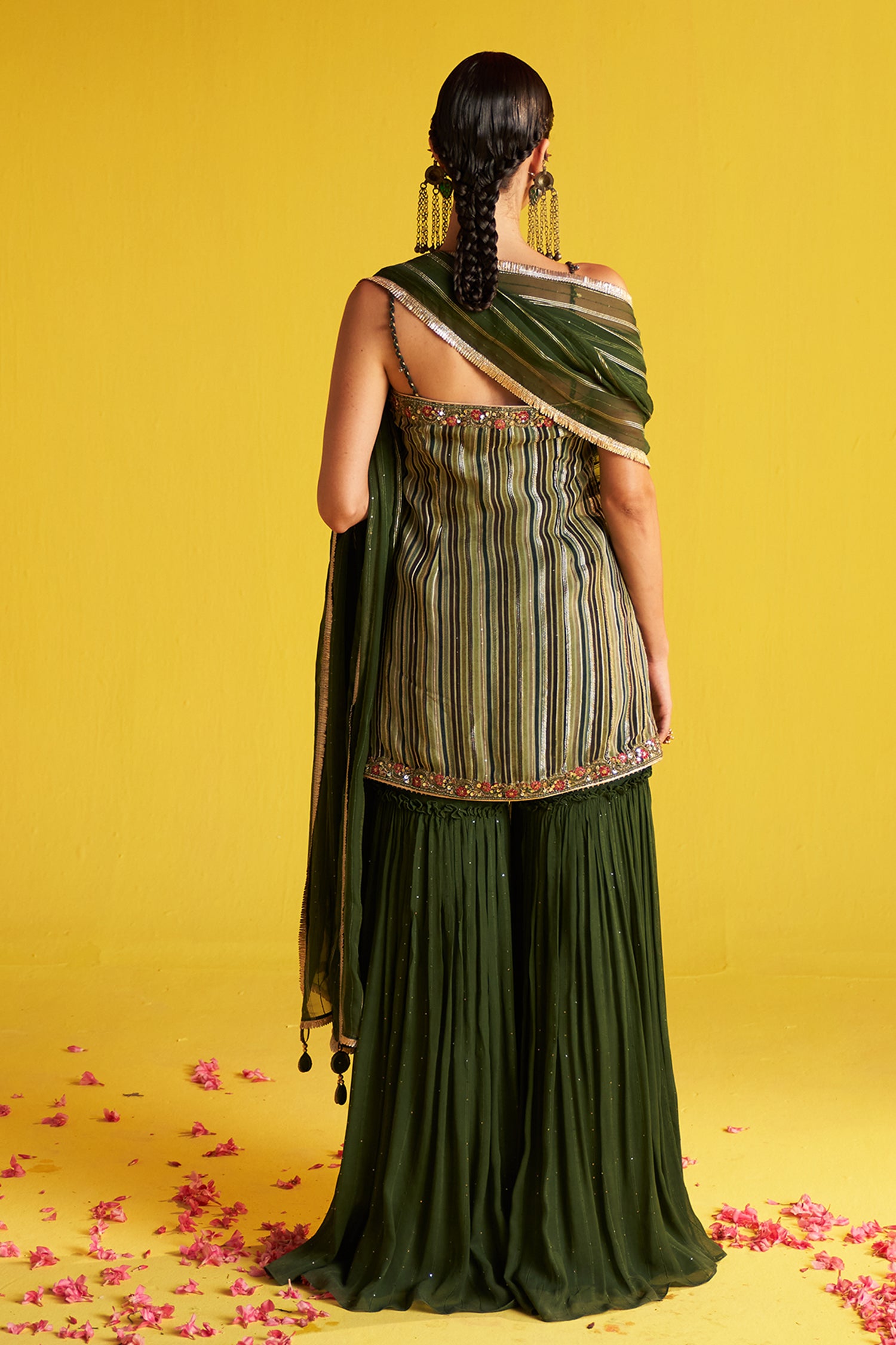 Reema Green Sharara Set