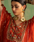 Nyla Rust Kaftan Set
