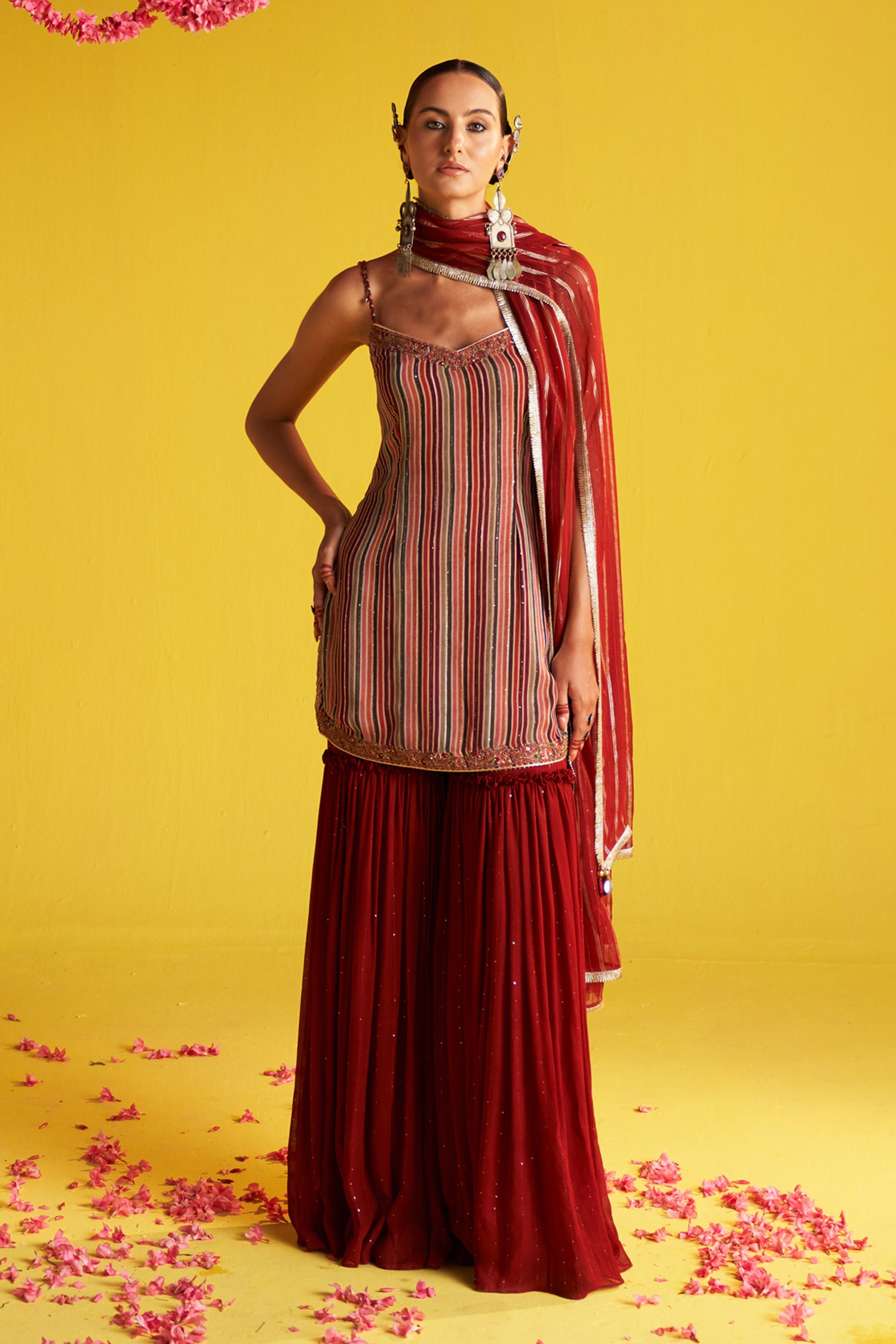 Reema Mahroon Sharara Set