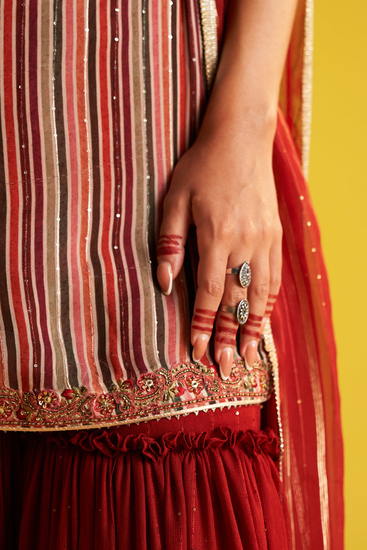 Reema Mahroon Sharara Set