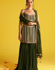 Reema Green Sharara Set