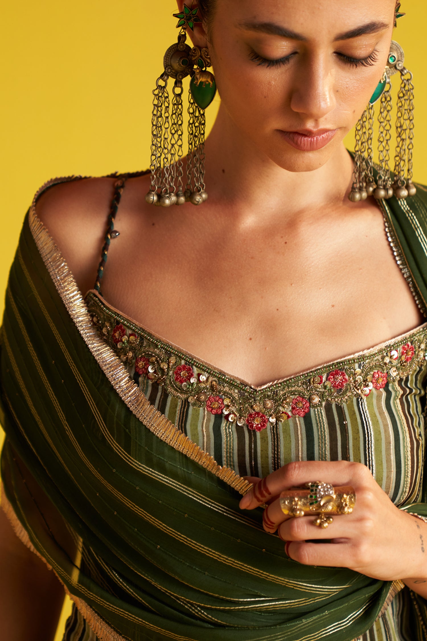 Reema Green Sharara Set