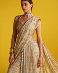 Sarina Green Saree Set