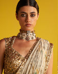 Sarina Green Saree Set