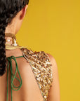 Sarina Green Saree Set