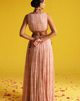 Pia Orange Anarkali Set