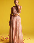 Pia Orange Anarkali Set