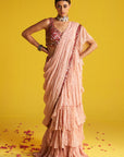 Kirti Orange Saree Set