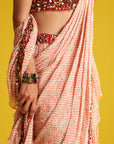Kirti Orange Saree Set