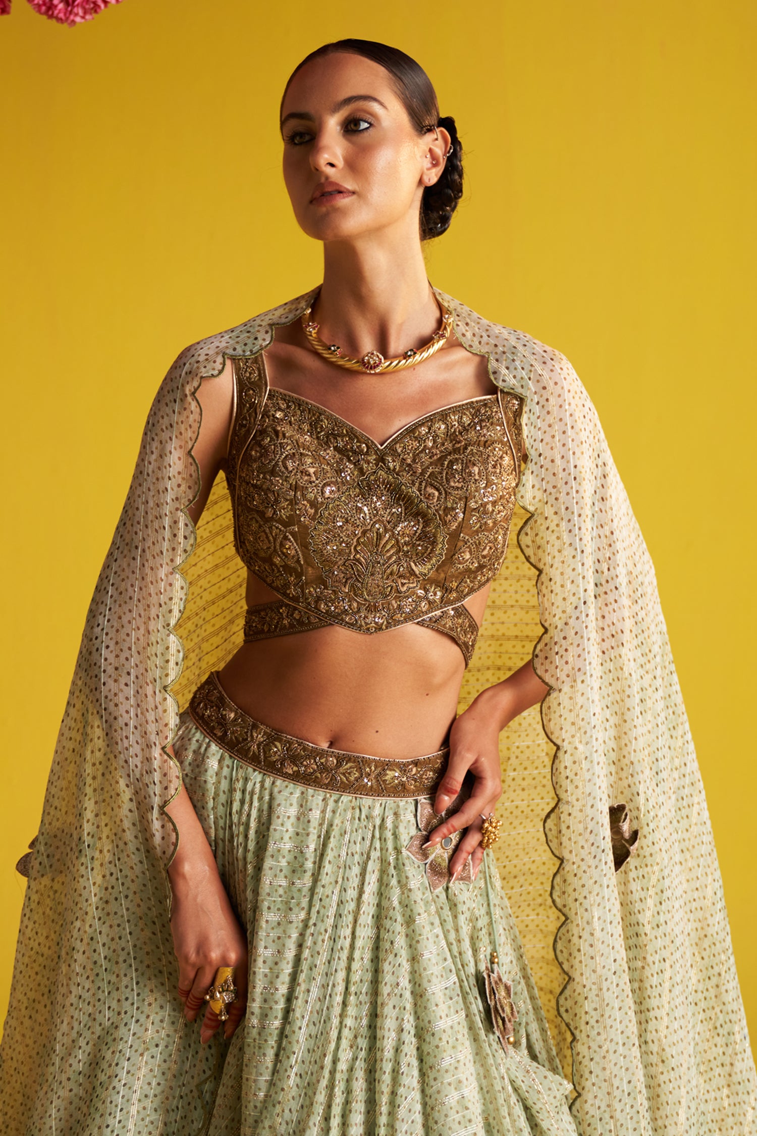 Sana Green Lehenga Set