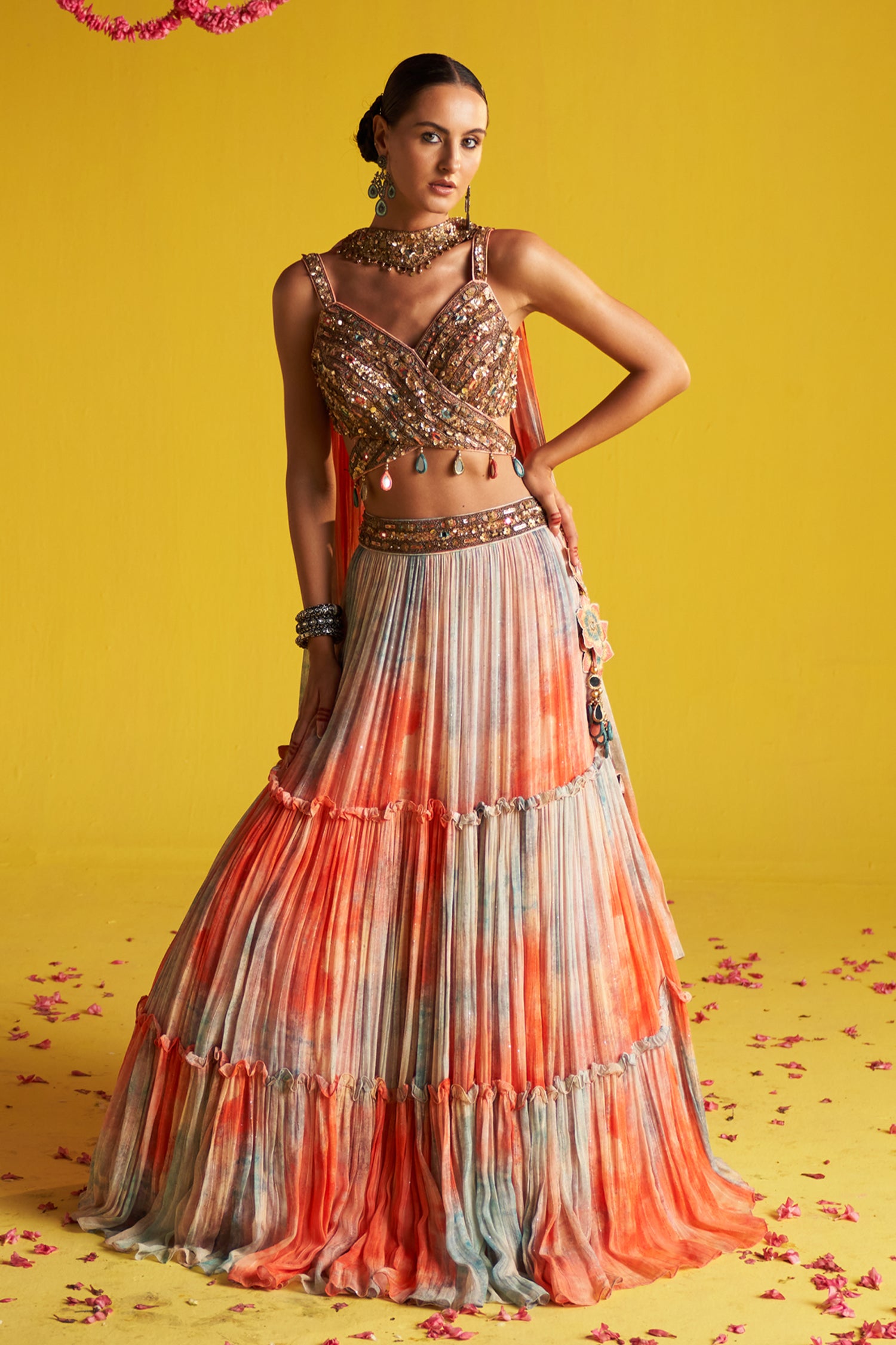 Shagun Multi Color Lehenga Set