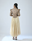 Ajrakh Embellished Gathered Dress