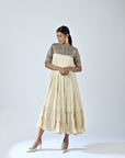 Ajrakh Short Yoke Tiered Dress