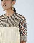 Ajrakh Short Yoke Tiered Dress