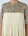 Ajrakh Short Yoke Tiered Dress