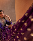 Purple Hand Embroidered Kurta Set