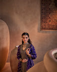 Purple Hand Embroidered Kurta Set