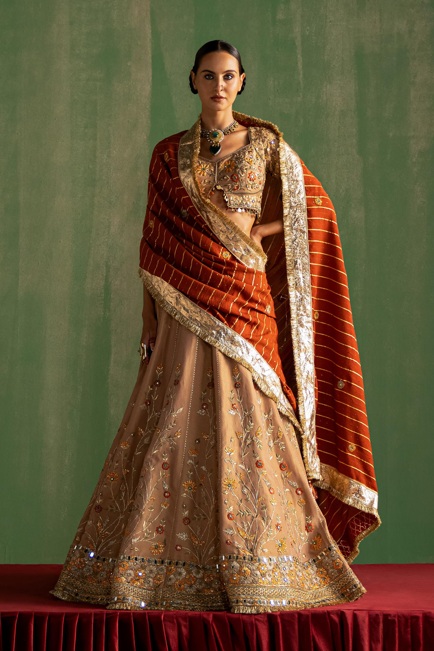 Tanuja Beige Lehenga Set